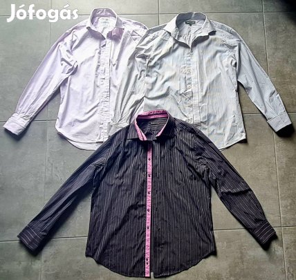Kb S-es, M-es, ill. XXL-es csíkos férfi ing. Darabár.