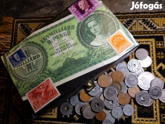 Kb. 140 db pengő és fillér, egy dobozban eladóak