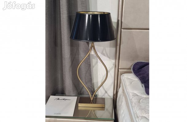 Kecses alakú antik bronz színű asztali lámpa 56 cm