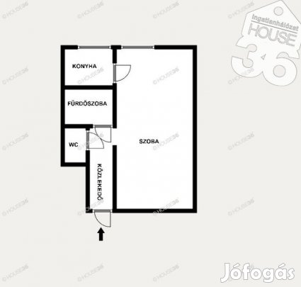 Kecskemét belvárosában egy szobás garzonlakás eladó!