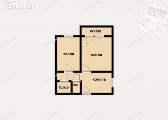 Kecskeméten a Széchenyivárosban, 2 szobás, erkélyes lakás eladó!