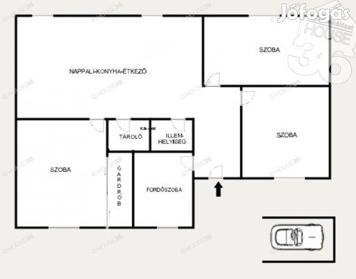 Kecskeméti eladó 75 nm-es ház