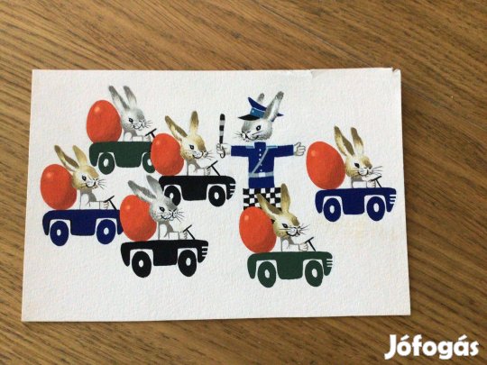 Kecskeméty Károly eredeti képeslap terve "Húsvét" 19 x 12,5 cm tempera