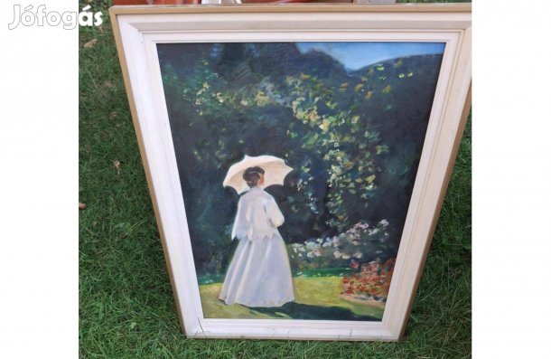 Kedei Zoltán - Esernyős nő olajvászon 50*70 cm 24000 forintért eladó