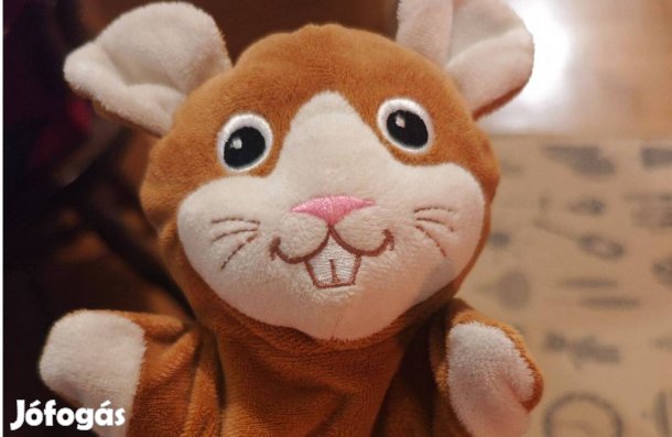 Kedves egér plüss bábfigura
