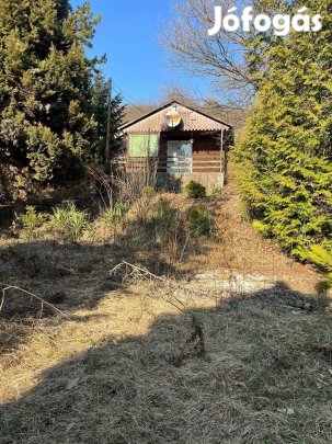 Kedvező adottságokkal rendelkező, panorámás telek eladó hétvégi házzal