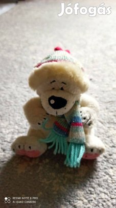 Keel Toys fehér téli plüss kutya