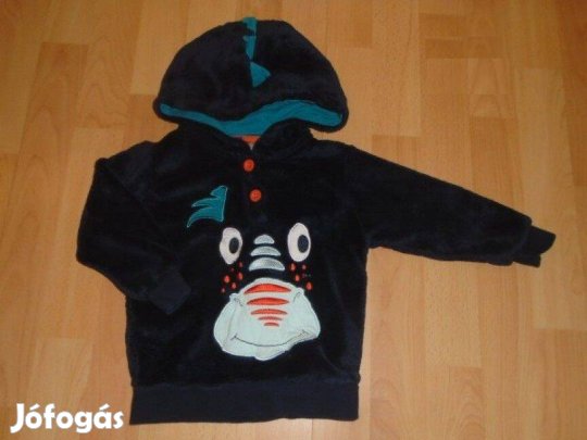 Kék Lupilu puha kapucnis mintás pulóver 18-24 hó méret 86 / 92