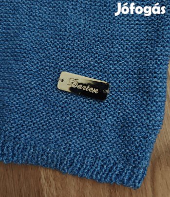 Kék Női kötött tunika pulóver L