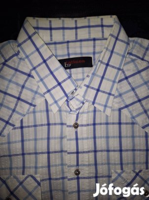 Kék -Fehér kockás férfi ing L-es
