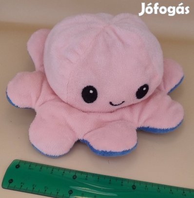 Kék / rózsaszín (morcos / vidám) kifordítható plüss polip