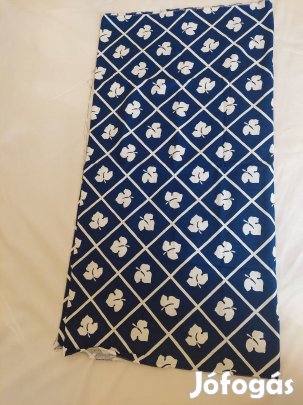 Kék, levélmintás anyag, 230x110