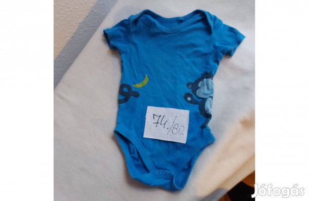 Kék, rövidujjú body 74/80-as