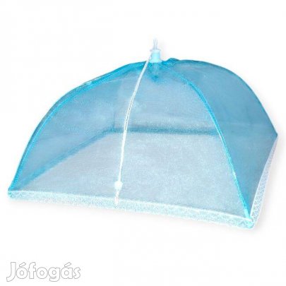 Kék csipkés ételtakaró háló 31x31x31 cm