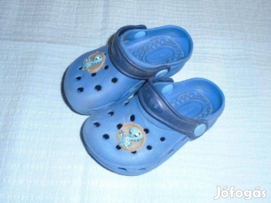 Kék dinó mintás klumpa szandál - méret 21