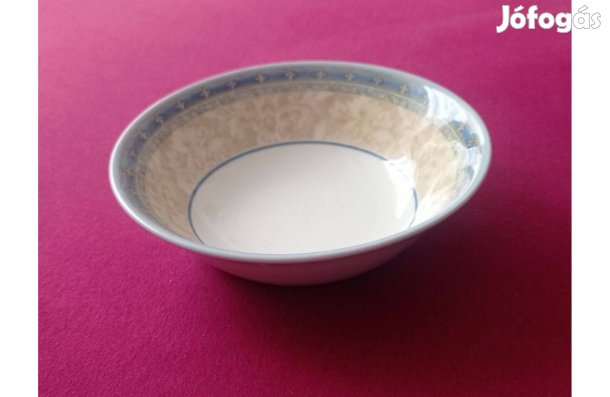 Kék-drapp angol kínáló tál * Tervezte Jeff Banks * Churchill East 1785