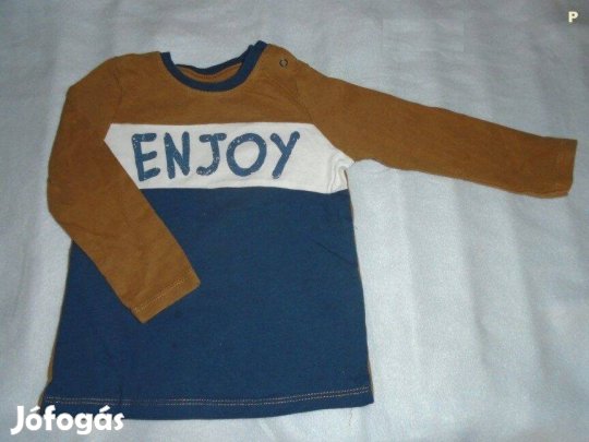 Kék és barna hosszú ujjú felső 18-24 hó (méret 92)