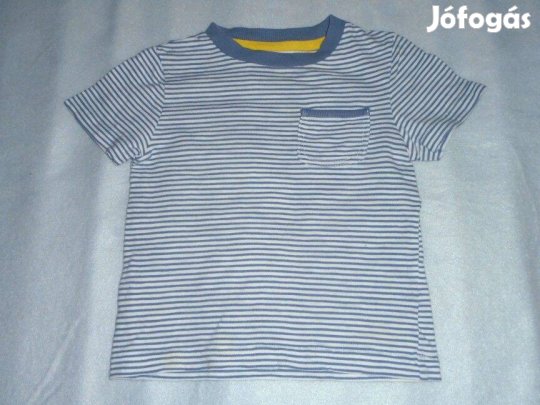 Kék és fehér csíkos póló 12-18 hó (méret 86)