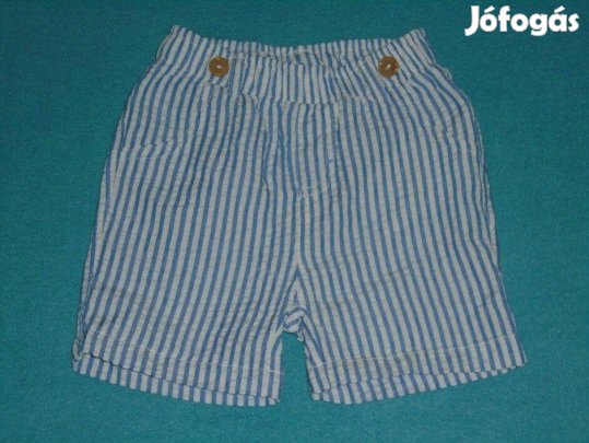 Kék és fehér csíkos rövidnadrág 9-12 hó (méret 80)