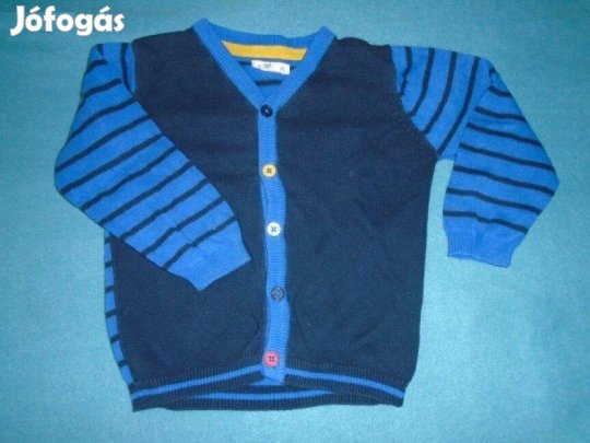 Kék és gombos pulóver kardigán 9-12 hó (méret 80)