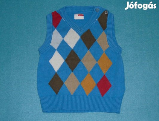 Kék és mintás Name it mellény 9-12 hó (méret 80)