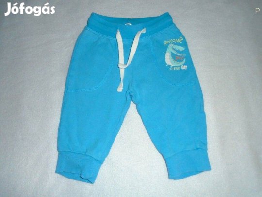 Kék és mintás jogger nadrág 3-6 hó (méret 68)
