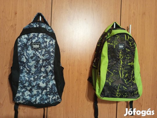 Kék és zöld hátitáska, hátizsák szettben 