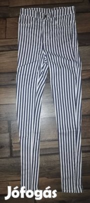 Kék-fehér csíkos farmernadrág, XS-S