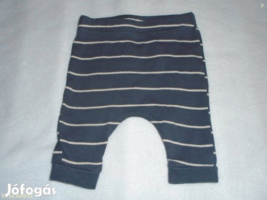 Kék fehér csíkos nadrág 0-3 hó méret 62