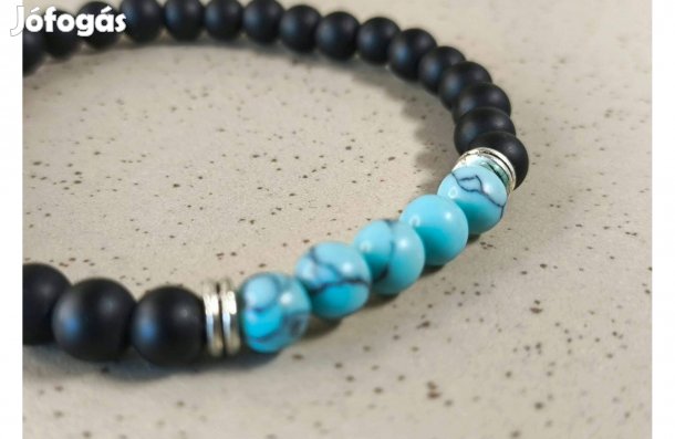 Kék-fekete karkötő (unisex)