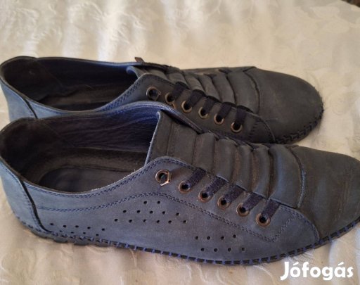 Kék férfi bőrcipő 42-es