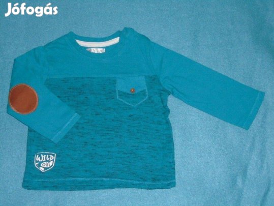 Kék hosszú ujjú felső 9-12 hó (méret 80)