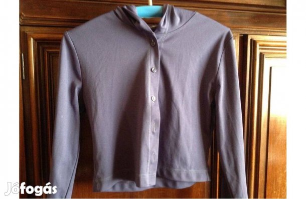 Kék kapucnis gombos felső