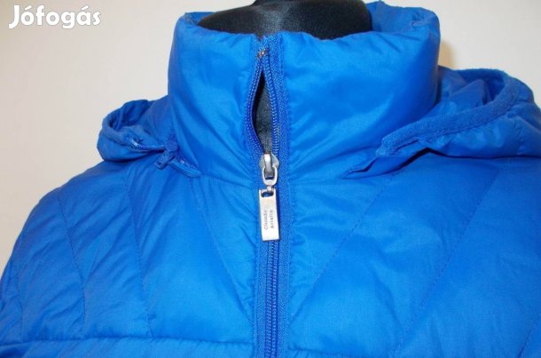 Kék kapucnis női kabát M -es