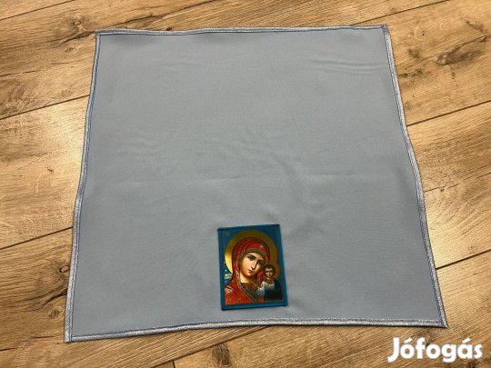Kék katolikus liturgia mise kehely takaró vélum Szűz Mária ünnepekre