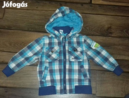 Kék kockás átmeneti, őszi kabát, Dopdopo