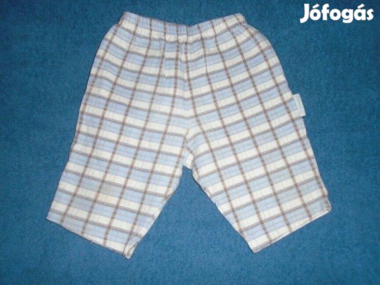 Kék kockás nadrág 3-6 hó (méret 68)