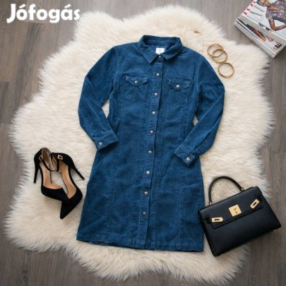 Kék kordbársony ruha