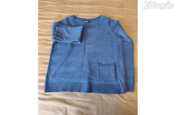 Kék kötött pulóver M