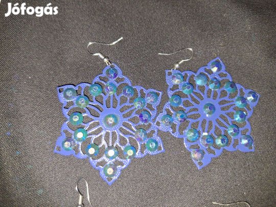 Kék köves női fülbevaló