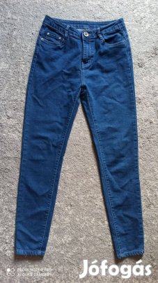 Kék magas derekú sztreccses farmer