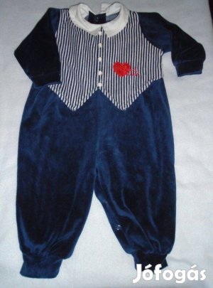 Kék mellényes rugdalózó 9 hó (méret 74)