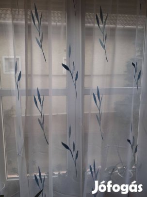 Kék mintás új függöny (2,5m x 280cm) Akció