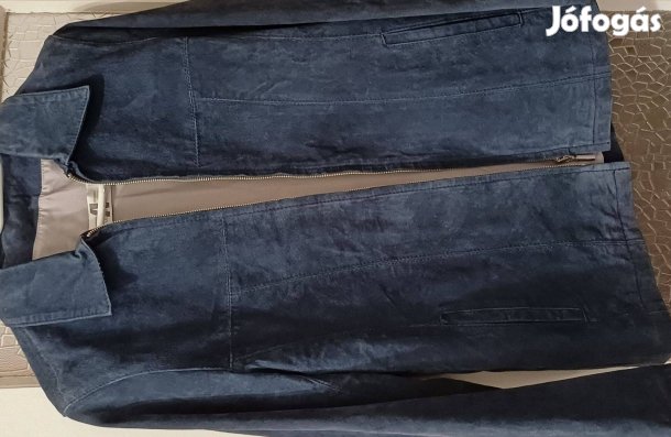 Kék női irhabőr dzseki (34/36)