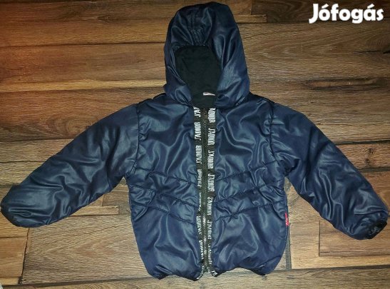 Kék őszi kapucnis kabát