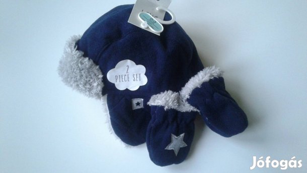 Kék sapka szett, új