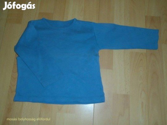 Kék színű hosszú ujjú póló felső 12-18 hó (méret 86)