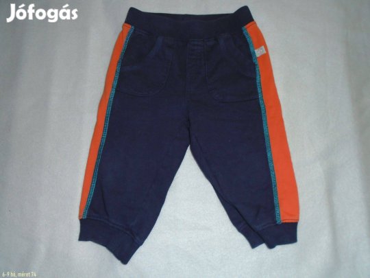 Kék színű jogger nadrág 6-9 hó (méret 74)