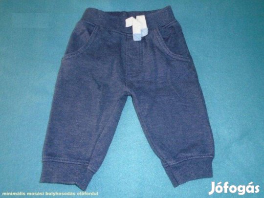 Kék színű jogger pamut nadrág 3-6 hó (méret 68)