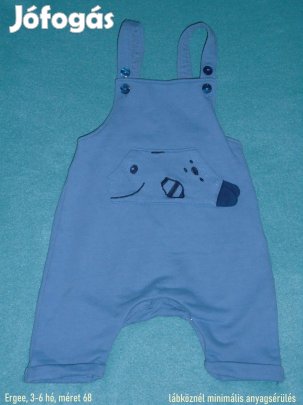 Kék színű kantáros nadrág 3-6 hó (méret 68)